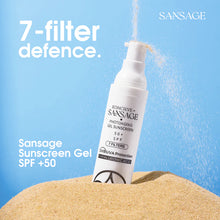 Koncieve Sansage Photoaging Gel Sunscreen helping protect the skin from UVA and UVB rays with a lightweight finish.