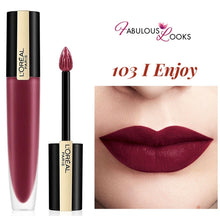 L'Oréal Paris Rouge Signature Matte Liquid Lipstick 103 I Enjoy featuring an ultra-light formula with intense color payoff.