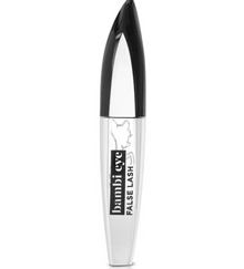 L'Oréal Paris False Lash Bambi Eye Mascara Black featuring a brush that separates and defines lashes for a wide-eyed look.