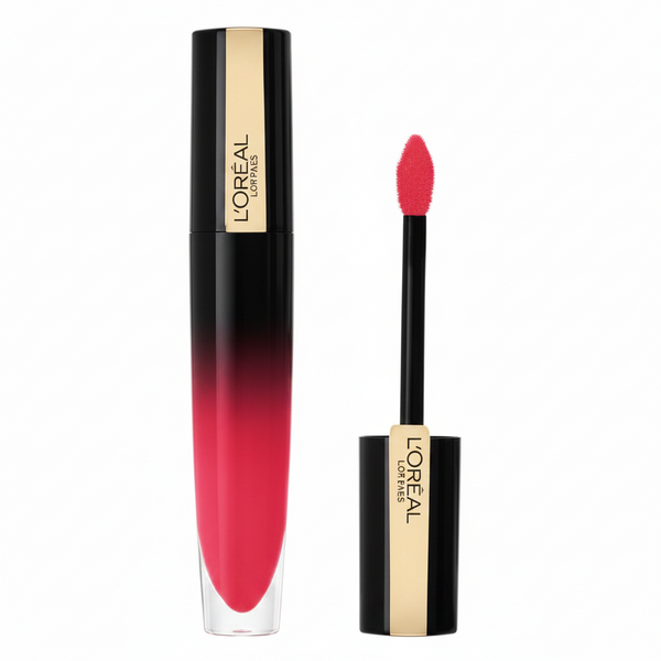 L'Oréal Brilliant Signature Lip Ink in shade 306 Be Innovative displayed in its sleek tube, featuring a lightweight liquid lip color with a radiant, ink-like finish.
