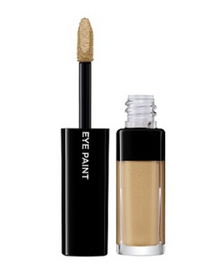 L'Oréal Infallible Eye Paint in shade 305 Peach Me Baby shown with its applicator, highlighting the creamy liquid eyeshadow formula for precise and effortless application.