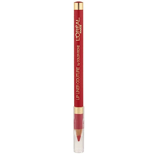 L'Oréal Paris Color Riche Lip Liner Couture in shade 461 Scarlet Rouge displayed as a lip pencil, featuring a richly pigmented formula for precise lip definition.