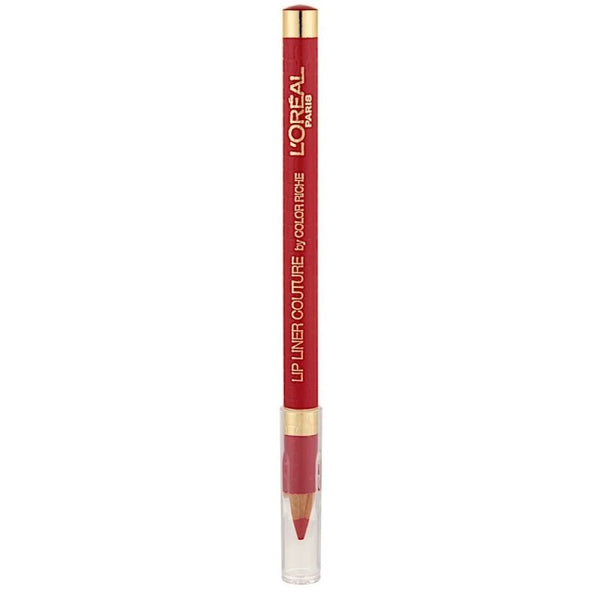 L'Oréal Paris Color Riche Lip Liner Couture in shade 461 Scarlet Rouge displayed as a lip pencil, featuring a richly pigmented formula for precise lip definition.