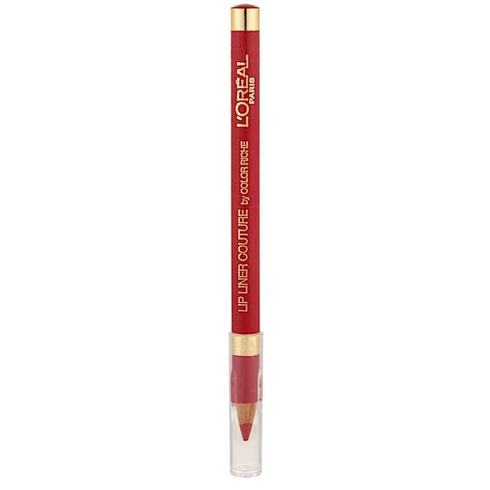 L'Oréal Paris Color Riche Lip Liner Couture in shade 461 Scarlet Rouge displayed as a lip pencil, featuring a richly pigmented formula for precise lip definition.