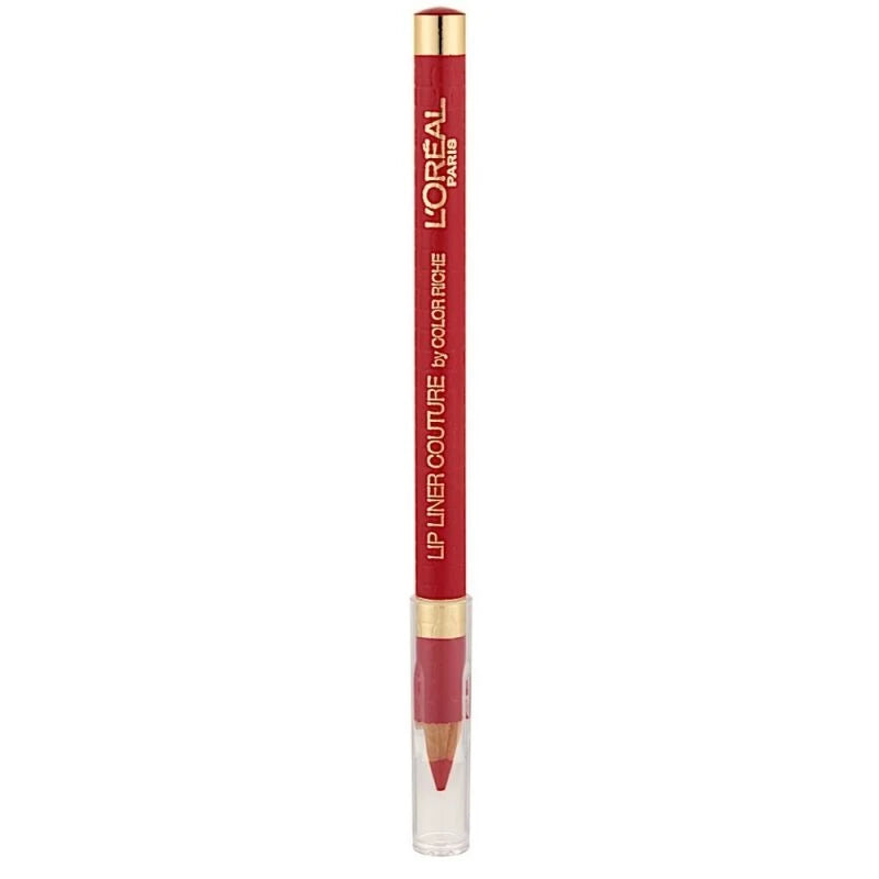 L'Oréal Paris Color Riche Lip Liner Couture in shade 461 Scarlet Rouge displayed as a lip pencil, featuring a richly pigmented formula for precise lip definition.
