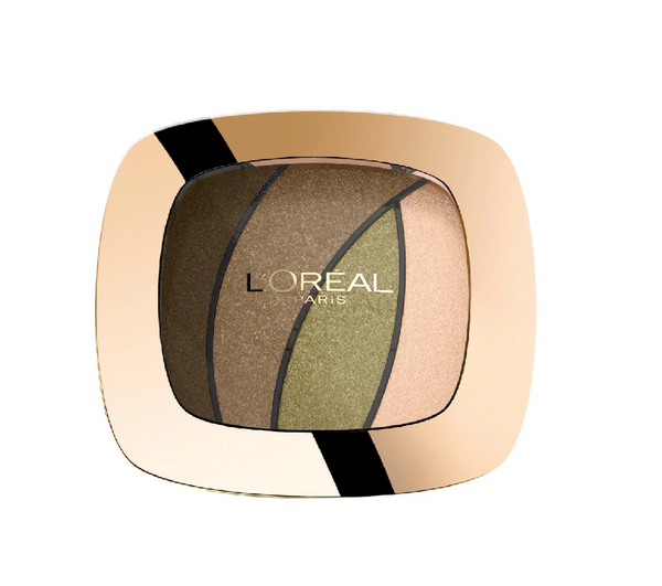 L'Oréal Paris Colour Riche Eyeshadow Quad in 56 Jungle Jade featuring four coordinated powder eyeshadows in a compact palette for versatile eye looks.
