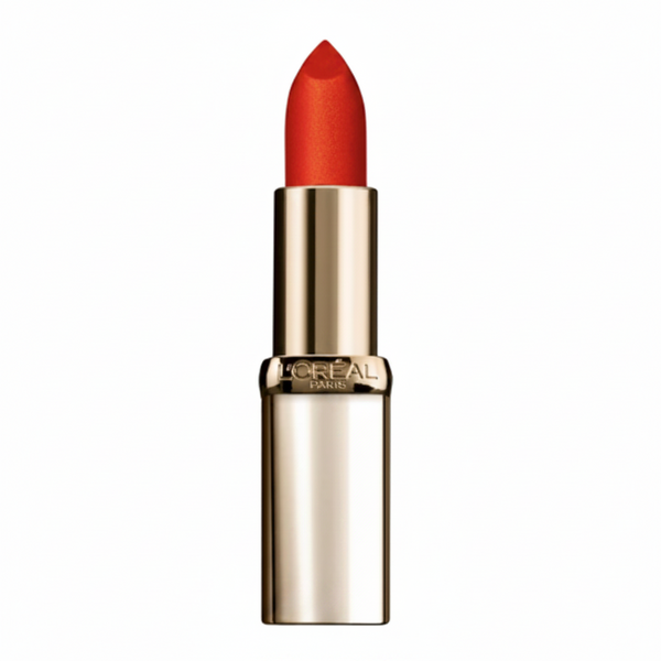 L'Oréal Paris Colour Riche Lipstick Rouge Gold with rich color and a luxurious creamy satin finish.