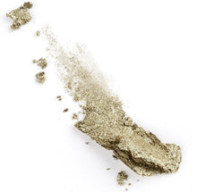 Close-up of L'Oréal Paris Crushed Foil Metallic Eye Shadow in 21 Gilded Gold showcasing its silky powder texture and luminous metallic finish.