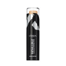 L'Oréal Paris Infaillible Longwear Shaping Highlighter Stick in shade 502 Gold Is Cold with a creamy long-wear formula and a radiant luminous finish.