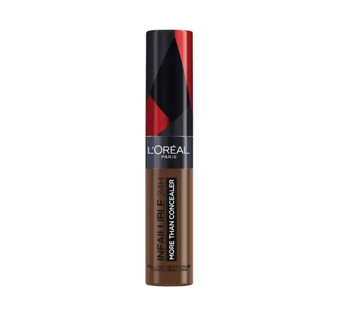 L'Oréal Paris Infallible 24H More Than Concealer Full Coverage in shade 343 Ebony with full, long-lasting coverage and a natural matte finish.
