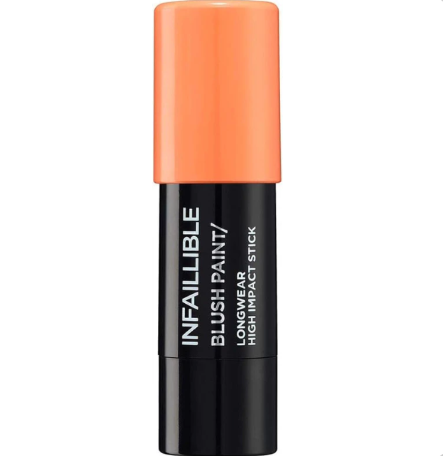 L'Oréal Paris Infallible Blush Paint Stick in 02 Tangerine Please featuring a creamy blush stick with a smooth, blendable formula for fresh, radiant-looking cheeks.