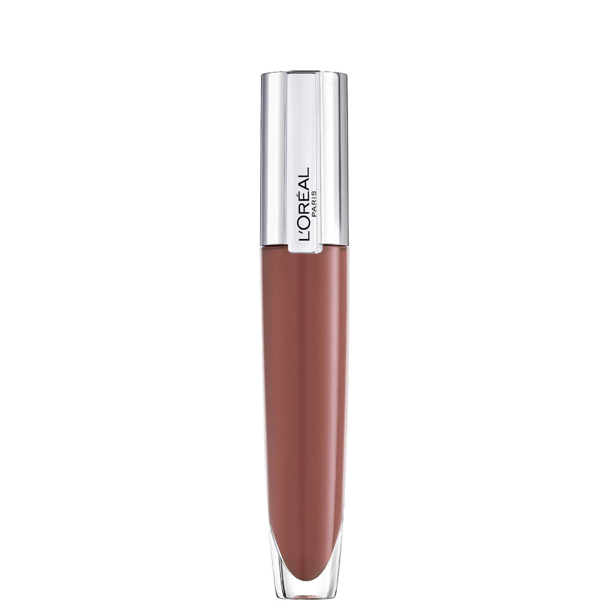 L'Oréal Paris Rouge Signature Matte Liquid Lipstick in shade 414 I Escalate displayed in its tube, featuring a lightweight liquid lipstick with a matte finish.