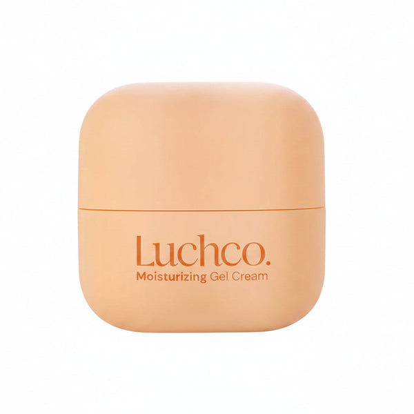 Luchco Moisturizing Gel Cream 50g displayed clearly, highlighting the product packaging, name, size, and lightweight moisturizing formula.