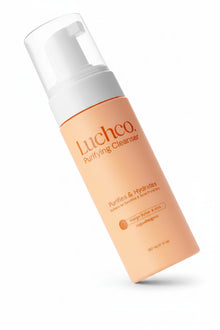 Luchco Purifying Cleanser 150ml shown clearly, highlighting its face cleansing formula for oily, combination, and acne-prone skin.