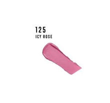 Max Factor Color Elixir Lipstick in 125 Icy Rose delivering creamy color with comfortable, moisturizing wear.