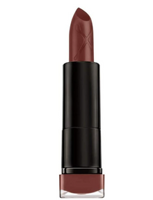 Max Factor Colour Elixir Lipstick in shade Velvet Mauve displayed in its lipstick bullet, featuring a creamy formula with rich color payoff and a smooth finish.