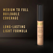 Swatch of Max Factor Facefinity All Day Flawless Concealer in shade 010 showcasing its light tone, creamy texture, and smooth, buildable coverage.