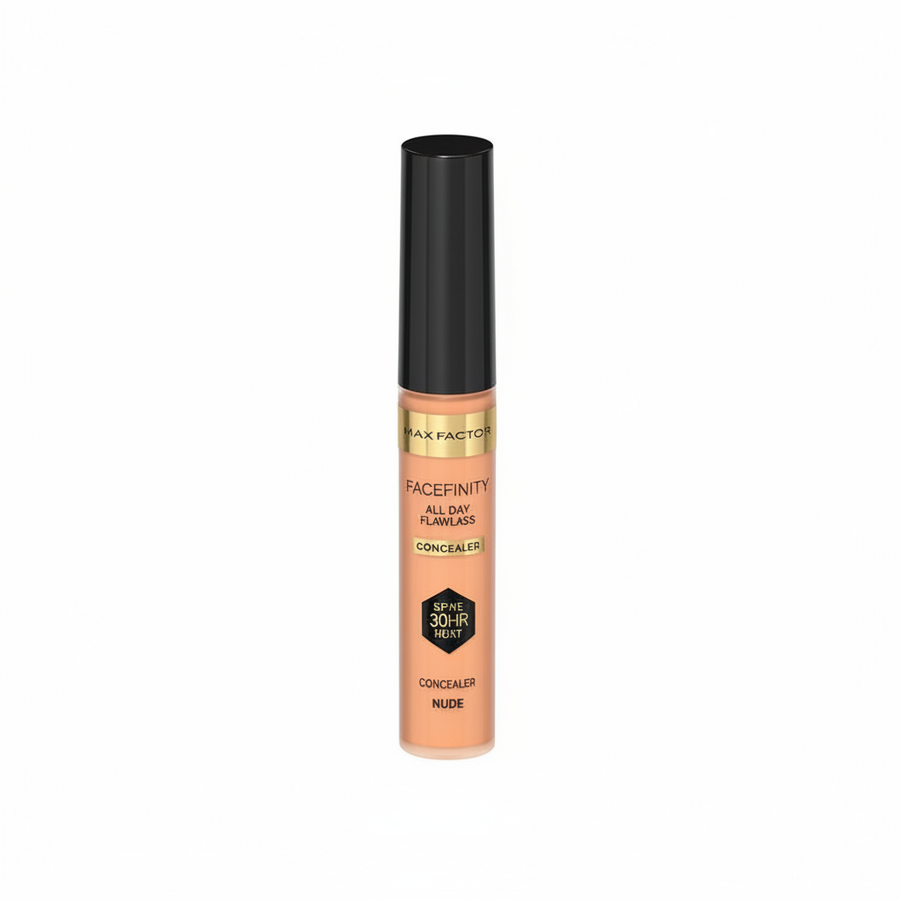 Max Factor Facefinity All Day Flawless Concealer in shade 050 with lightweight, full coverage and a natural matte finish.