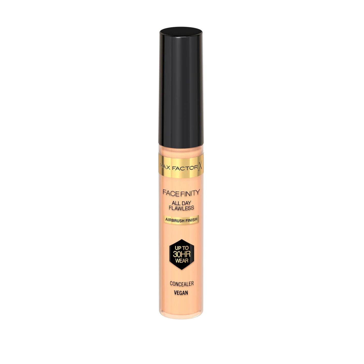 Max Factor Facefinity All Day Flawless Concealer in shade 070 with lightweight, full coverage and a natural matte finish.