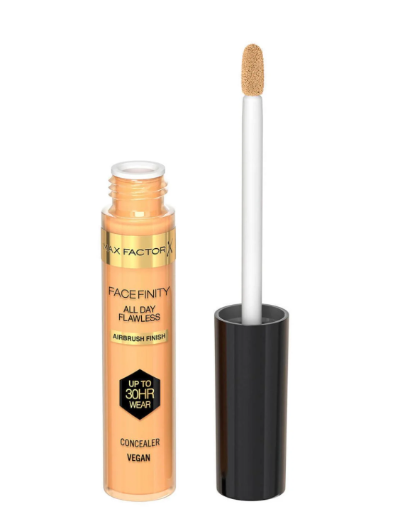 Max Factor Facefinity All Day Flawless Concealer 040 featuring a long-lasting, blendable formula to conceal dark circles and blemishes.