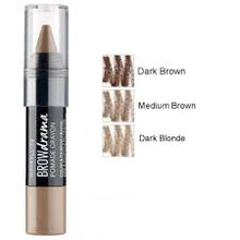 Close-up of Maybelline Brow Drama Crayon in Dark Blonde showcasing the precision crayon tip and smooth texture for controlled brow shaping and filling.