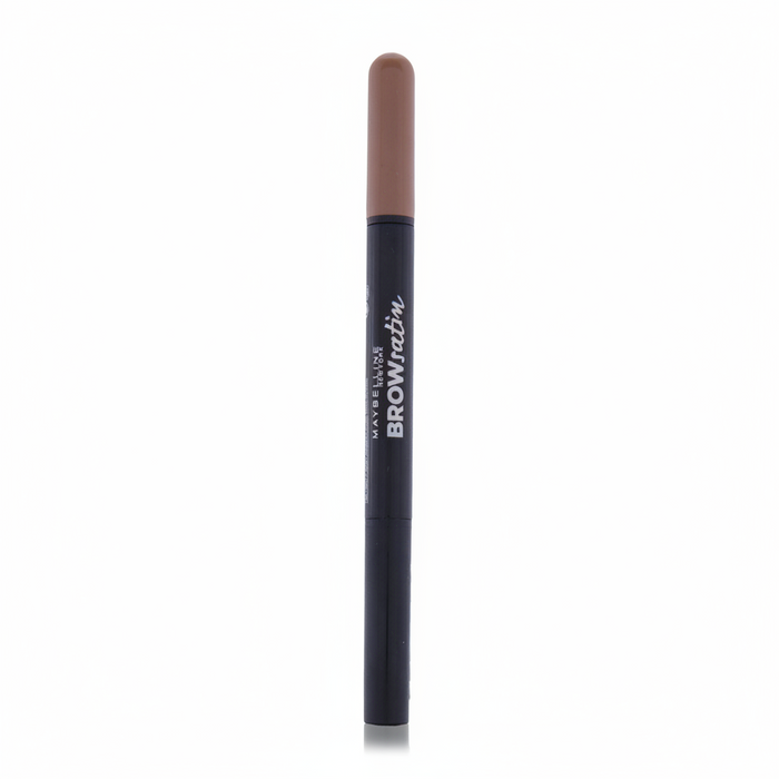 Maybelline Brow Satin Smoothing Duo Brow Pencil and Filling Powder in Mahogany Red featuring a dual-ended brow pencil and powder for shaping and filling brows.