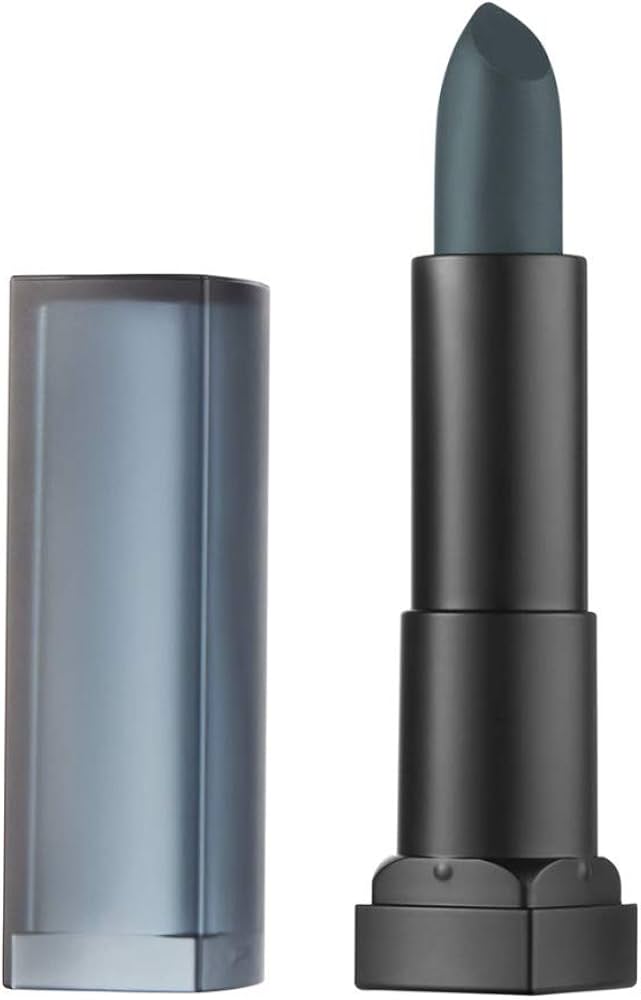 Maybelline Color Sensational Powder Matte Lipstick in shade 45 Smoky Jade displayed in its lipstick bullet, featuring a powder matte finish and smooth, richly pigmented formula.