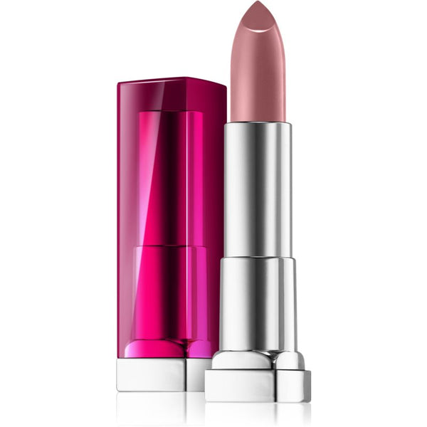 Maybelline Color Sensational Smoked Roses Lipstick in shade 300 Stripped Rose displayed in its lipstick bullet, featuring a creamy formula with a muted rose color.
