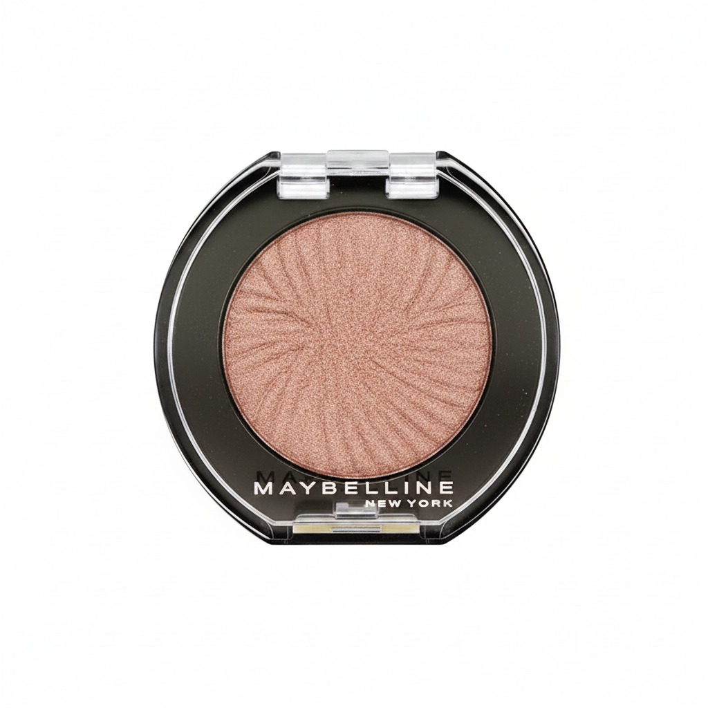Maybelline Color Show Eyeshadow in 23 Copper Fizz featuring a richly pigmented powder eyeshadow with a smooth texture for easy blending and even application.