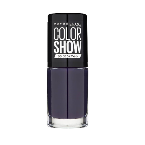 Maybelline Color Show Nail Polish in shade 330 Manhattan Midnight with a smooth formula and a glossy, long-lasting finish.