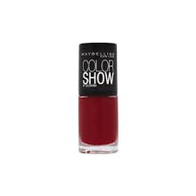 Maybelline Color Show Nail Polish in shade 352 Downtown Red with a smooth formula and a glossy, long-lasting finish.
