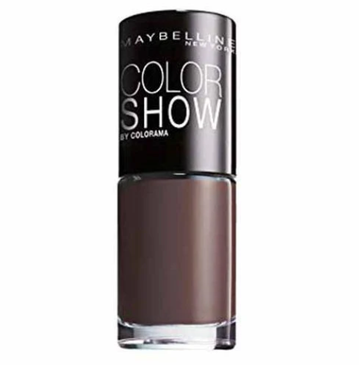Maybelline Color Show Nail Polish in shade 549 Midnight Taupe with a smooth formula and a glossy, long-lasting finish.