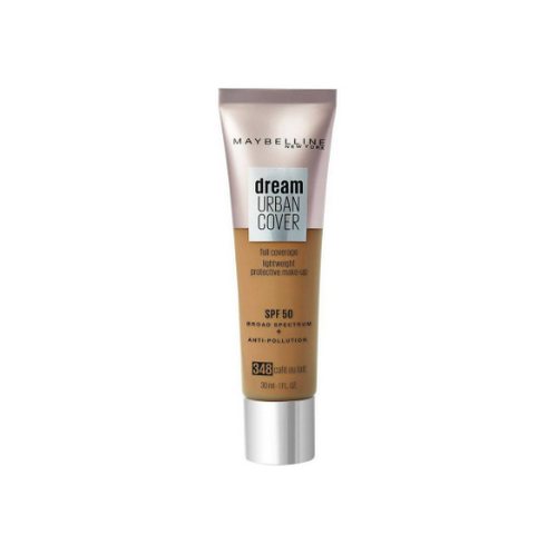 Maybelline New York Dream Urban Cover Foundation 348 Café Au Lait with SPF 50.