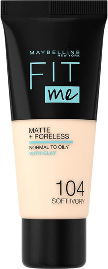Maybelline New York Fit Me Matte + Poreless Foundation 104 Soft Ivory 30ml.