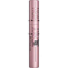 Close-up of the brush on Maybelline Lash Sensational Sky High Mascara, showcasing the flexible applicator designed for even lash separation and definition.