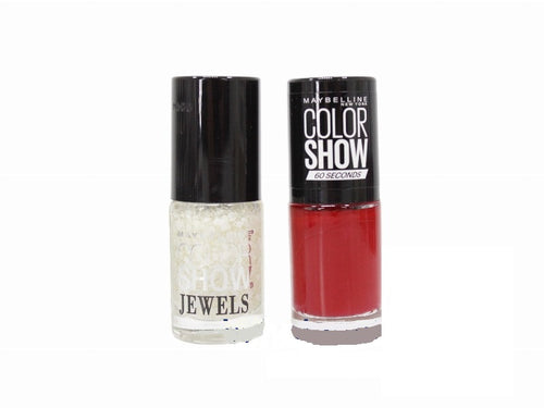 Maybelline Let It Snow Nail Polish in shade 353 Red Precious Pearl with a smooth formula and a glossy, pearl-shimmer finish.