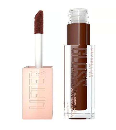 Maybelline Lifter Gloss with Hyaluronic Acid in shade 29 Toast displayed in its tube, featuring a hydrating lip gloss with a high-shine finish.