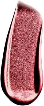Swatches of Maybelline Metallic Foil Lipstick in shade 100 Psychic showcasing its rich metallic color, creamy application, and luminous foil-like finish.