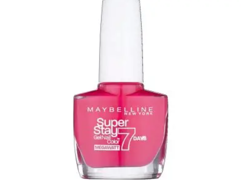 Maybelline Super Stay 7 Days Gel Nail Color in shade 190 Pink Volt with a long-lasting gel-inspired formula and a high-shine finish.