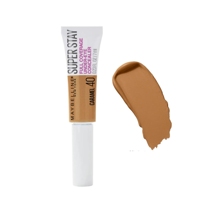 Maybelline Super Stay Full Coverage Under-Eye Concealer in shade 40 Caramel with full, long-lasting coverage and a natural matte finish.
