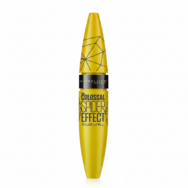 Maybelline The Colossal Spider Effect Volum' Express Mascara in Black featuring a volumizing mascara with a bold brush designed to coat and define every lash.