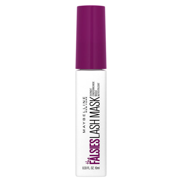 Maybelline The Falsies Lash Mask Overnight Conditioning Mask featuring an overnight lash conditioning formula in a mascara-style tube with a precision brush.
