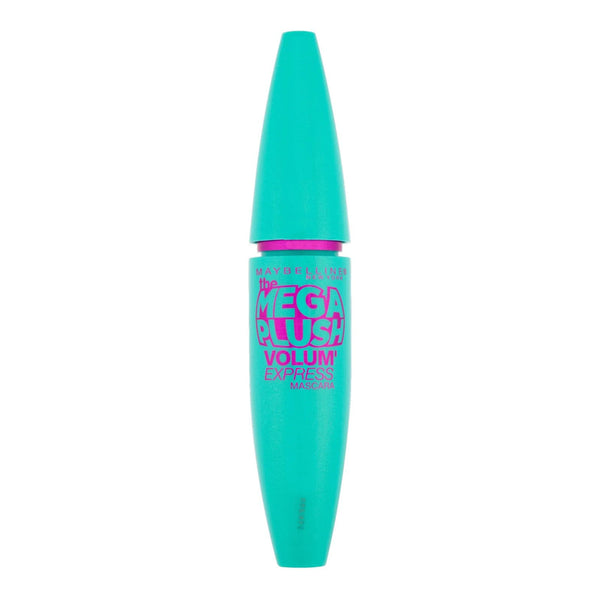 Maybelline The Mega Plush Volum' Express Mascara in Very Black featuring a volumizing mascara with a flexible brush for soft, full-looking lashes and bold definition.