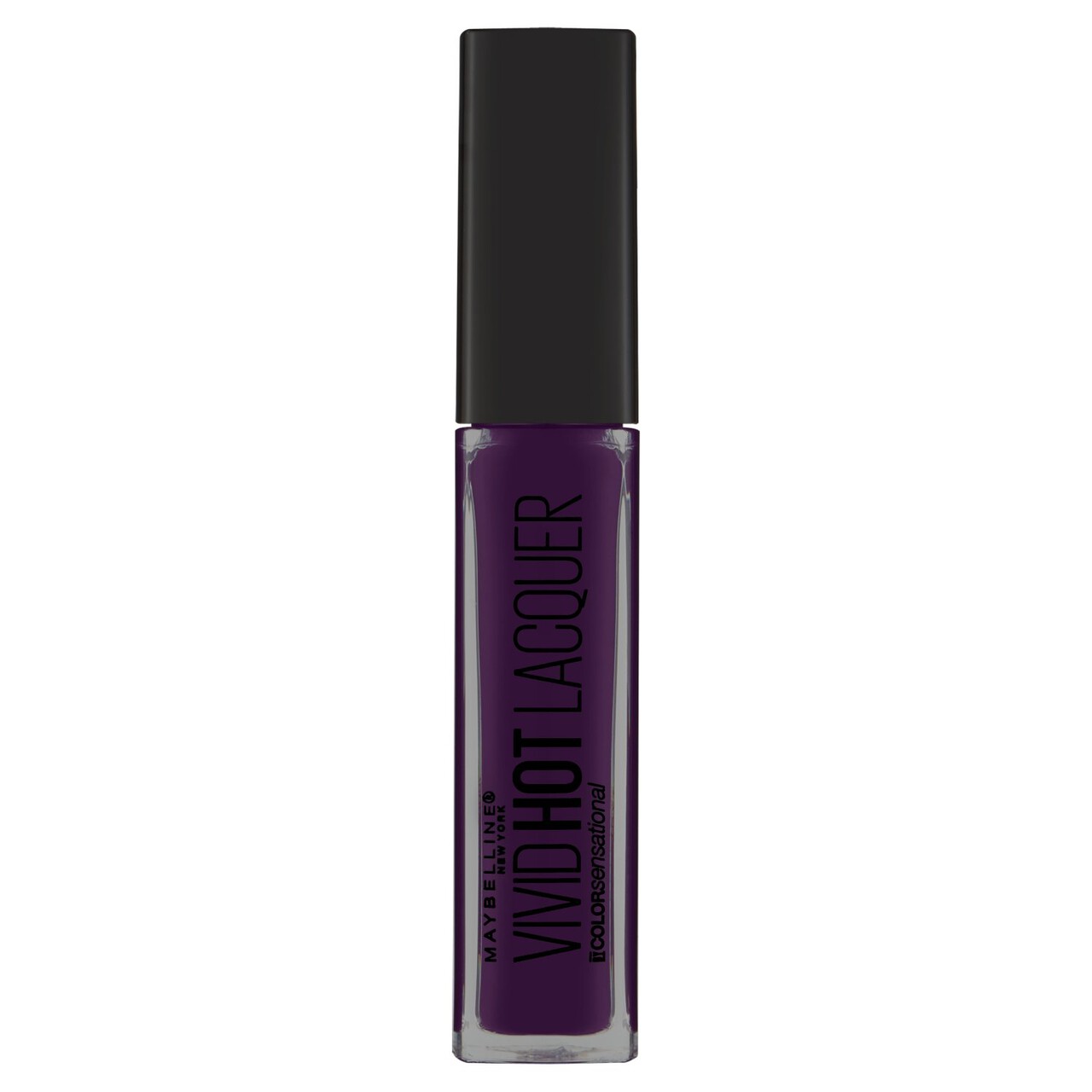 Maybelline Vivid Hot Lacquer Lipstick in shade 82 Slay It displayed in its sleek tube, featuring a richly pigmented liquid lipstick with a glossy lacquer finish.