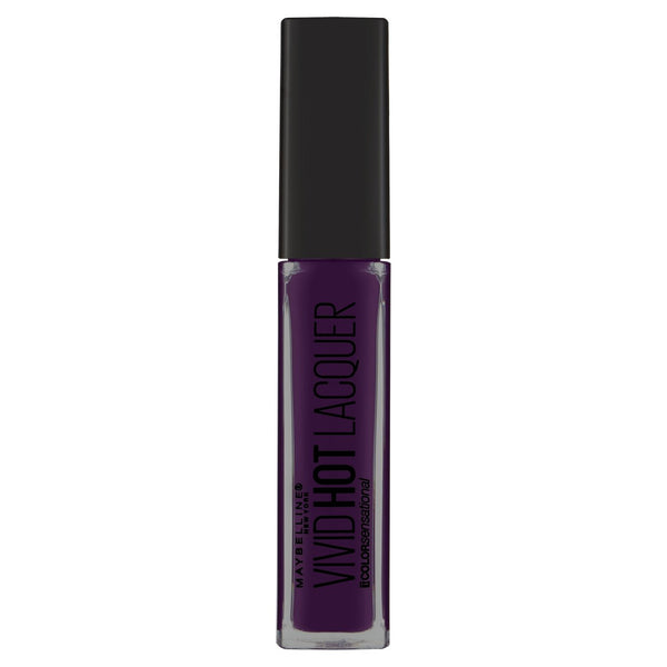 Maybelline Vivid Hot Lacquer Lipstick in shade 82 Slay It displayed in its sleek tube, featuring a richly pigmented liquid lipstick with a glossy lacquer finish.