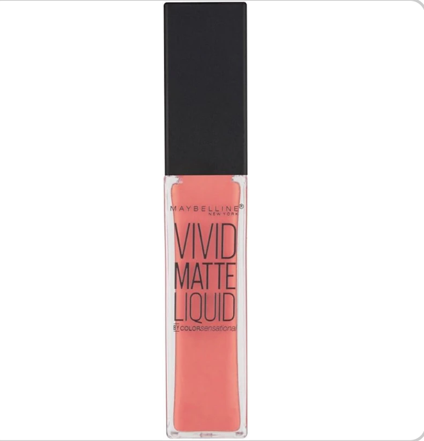 Maybelline Vivid Matte Liquid Lipstick in shade 07 Blush displayed in its sleek tube, featuring a creamy liquid formula with a soft vivid matte finish.