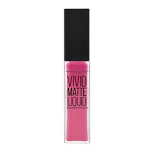Maybelline Vivid Matte Liquid Lipstick in shade 20 Coral Courage displayed in its sleek tube, featuring a creamy liquid formula with a vibrant matte finish.