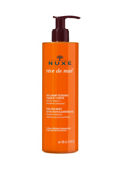 Nuxe Rve De Miel Face And Body Cleansing Gel 400ml Moisturizing Shower Gel For Body And Face