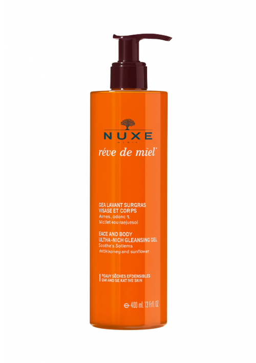Nuxe Rve De Miel Face And Body Cleansing Gel 400ml Moisturizing Shower Gel For Body And Face