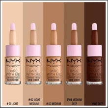 NYX Bare With Me Luminous Tinted Skin Serum 04 Universal Medium Deep featuring a hydrating, blendable formula for an even-looking complexion.